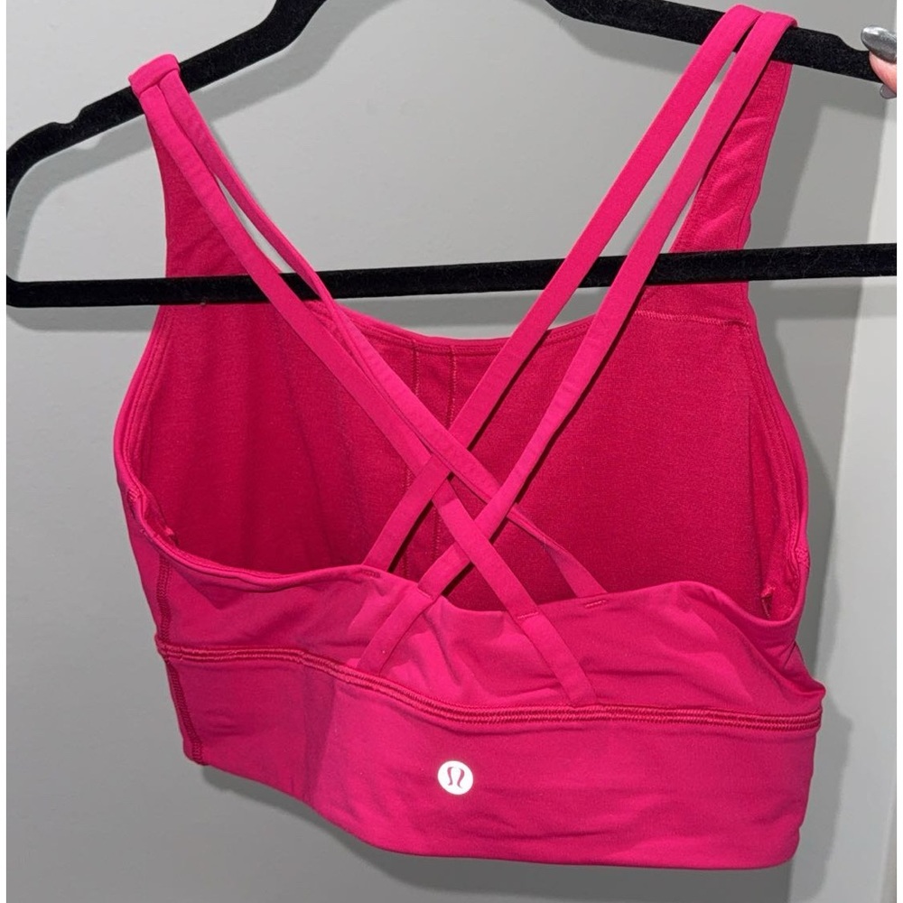 Lululemon Energy Longline Bra *Medium Support, B–D Cups Ripened Raspberry Size 8 - Picture 5 of 10
